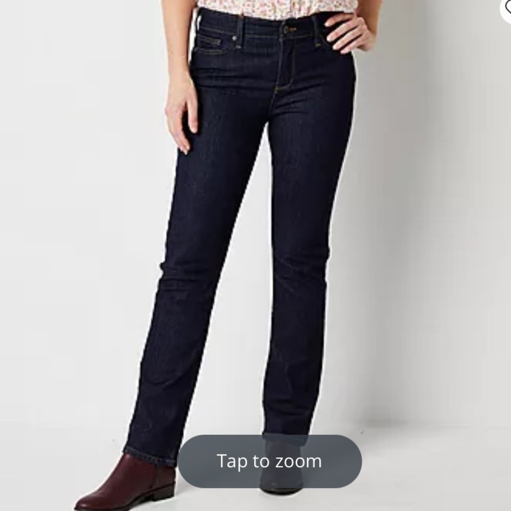 St. John’s Bay mid rise straight leg jean